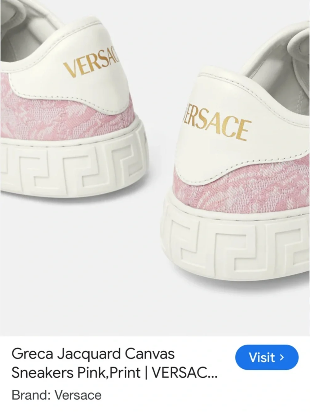 NWT and Box - Versace Pink BAROCCO GRECA sneaker - Picture 8 of 11
